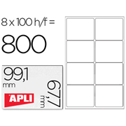 APLI ETIQUETA IMPRESORA 99,1x67,7mm 8x100-PACK 02420